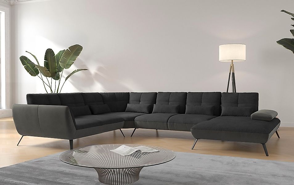 OTTO home Wohnlandschaft "Mikado U-Form" inkl. Sitztiefenverstellung und Ar günstig online kaufen