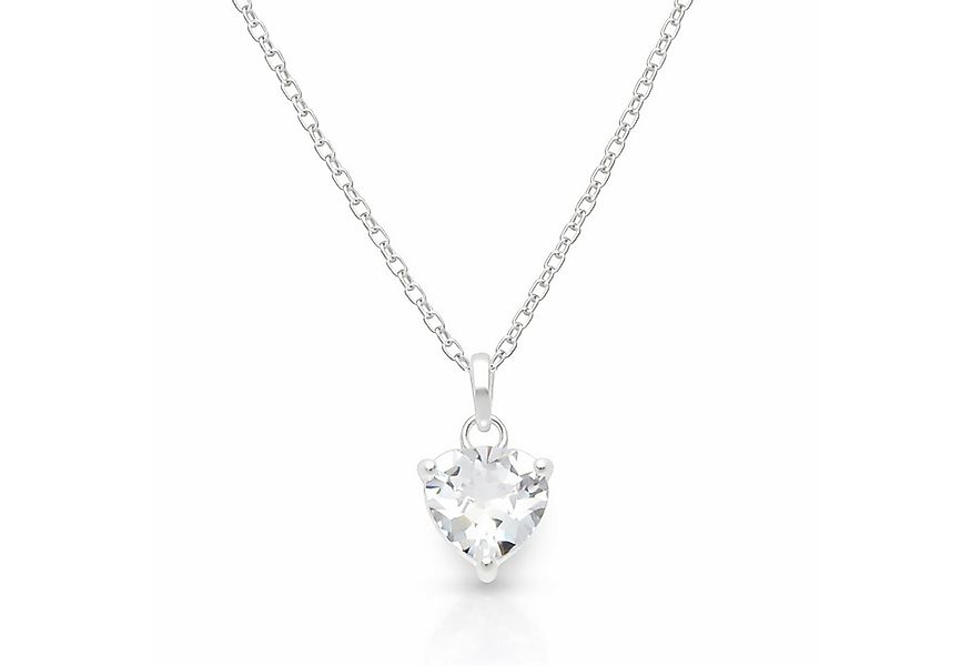 LÖB Kette mit Anhänger 925 Silber Halskette Trilliant Zirkonia Solitär Stei günstig online kaufen