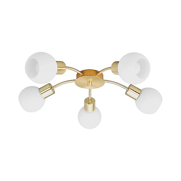 Lindby Deckenlampe Elaina 9620035 Modern in Gold Messing aus Metall 5-flamm günstig online kaufen