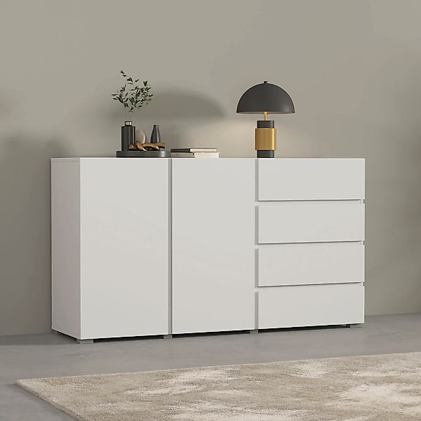 INOSIGN Sideboard "Asymetric, Breite 138 cm, grifflose Kommode 2 Türen/4 Sc günstig online kaufen