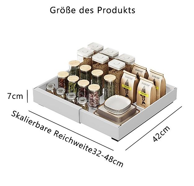NUODWELL Schubkasteneinsatz Teleskopschublade, Verstellbare Breite Ausziehb günstig online kaufen
