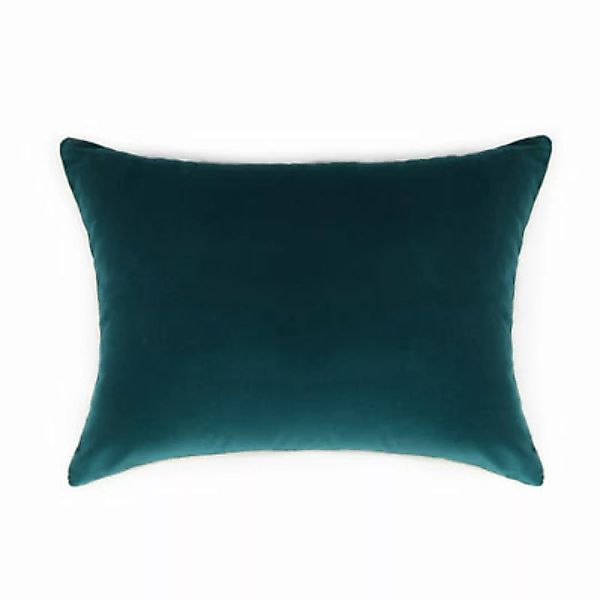Kissen Double jeu textil blau / Velours - 40 x 55 cm - Maison Sarah Lavoine günstig online kaufen
