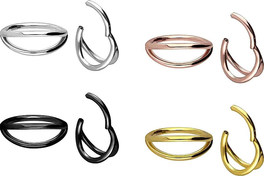 PIERCINGLINE Nasenpiercing Chirurgenstahl Segmentring Clicker 2 günstig online kaufen