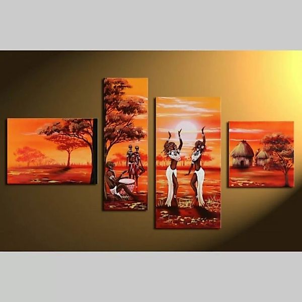 4 Leinwandbilder AFRIKA Frau (5) 120 x 70cm Handgemalt günstig online kaufen