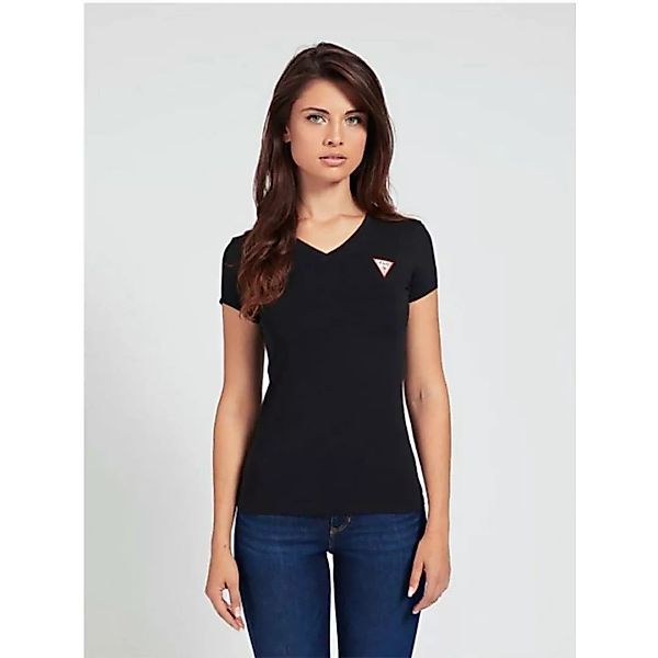Guess Mini Triangle Kurzarm Rundhals T-shirt S Jet Black A996 günstig online kaufen