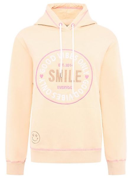 Zwillingsherz Hoodie Smile - Good Vibes Only Baumwolle, Fronttaschen, innen günstig online kaufen