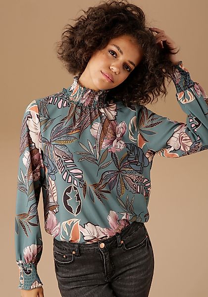Aniston CASUAL Schlupfbluse mit großflächigem Blütendruck günstig online kaufen