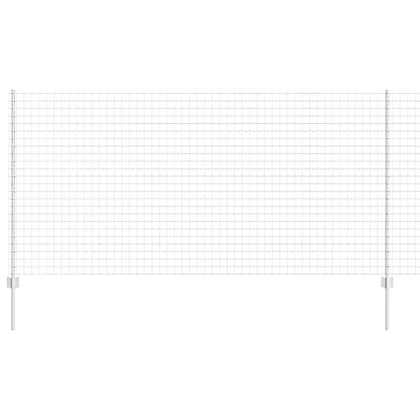 vidaXL Zaun mit Pfosten Silber 1,2 x 10 m Stahl 3336148 günstig online kaufen