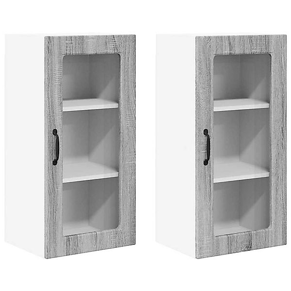 vidaXL Küchenschrank 2 Stk Graues Sonoma 40 x 31 x 80 cm Holzwerkstoff 8849 günstig online kaufen