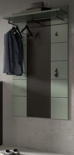 Inn.Furn Garderobenpaneel Cooper (Wandgarderobe in Salbei günstig online kaufen