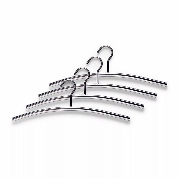 Zeller Kleiderbügel-Set Edelstahl 4-teilig Silber günstig online kaufen