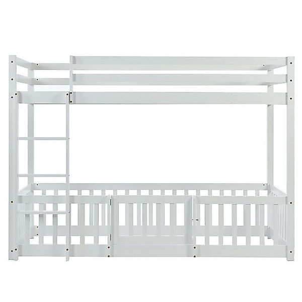 DOPWii Etagenbett 200x90cm Etagenbett mit Treppe,Zäune und Türchen,Holzbett günstig online kaufen