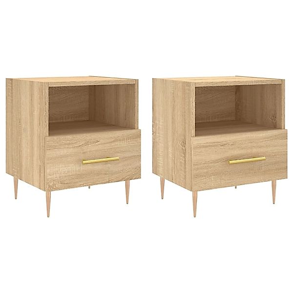 vidaXL Nachttische 2 Stk, Sonoma-Eiche 40x35x47,5 cm Holzwerkstoff 827411 günstig online kaufen
