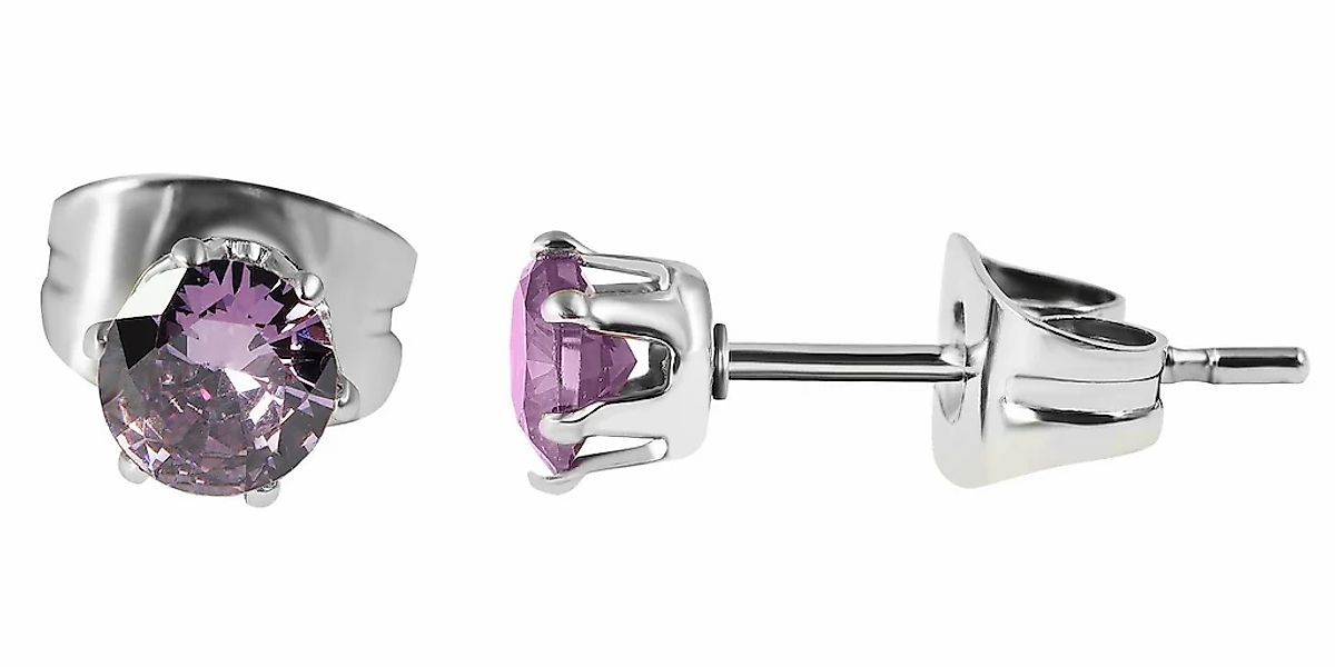 Adelia´s Paar Ohrhänger "Damen Ohrringe – Ohrstecker aus Edelstahl mit Zirk günstig online kaufen