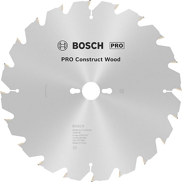 Bosch Kreissägeblatt Construct Wood 300 x 30 x 3,2 mm 20 Zähne günstig online kaufen