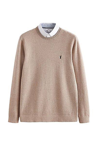 Next 2-in-1-Pullover Oxford-Pullover mit angedeutetem Hemd günstig online kaufen