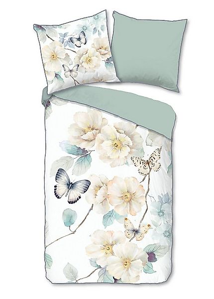 JACK Bettwäsche 135x200cm Butterfly Heaven Weiß, Satin, 2 teilig, mit zarte günstig online kaufen