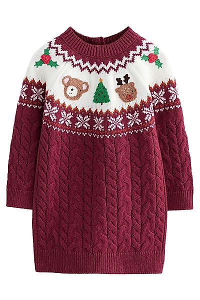 Next Norwegerpullover Pulloverkleid mit weihnachtlichem Fairisle-Muster günstig online kaufen