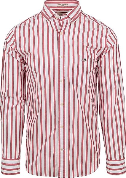 Gant College Hemd Stripe Rot - Größe 3XL günstig online kaufen