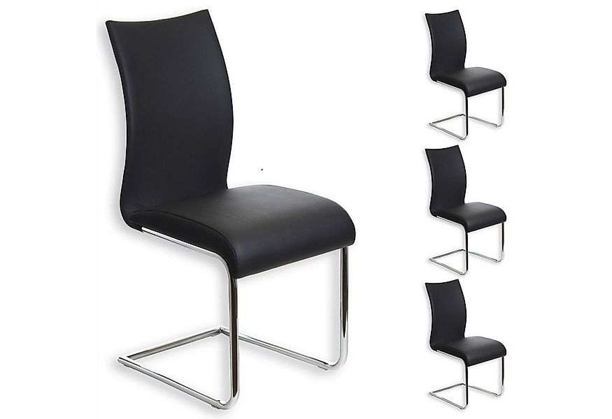 IDIMEX Esszimmerstuhl ALADINO (4 St), Schwingstuhl mit Kunstlederbezug, Met günstig online kaufen