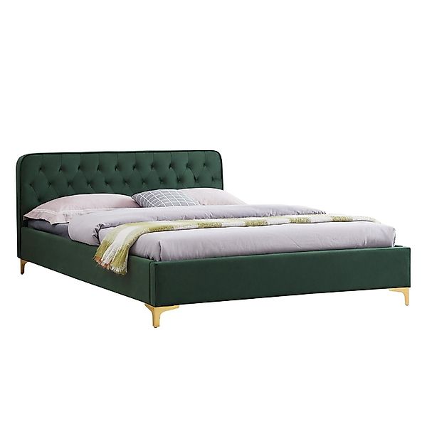 CARO-Möbel Polsterbett GLAMOUR, Polsterbett Doppelbett 140x200 günstig online kaufen