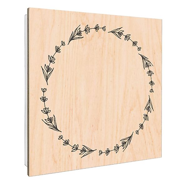 Banjado Großer Schlüsselbox Holz 30x30cm Weiß Scharnier Rechts 50 Haken Sch günstig online kaufen