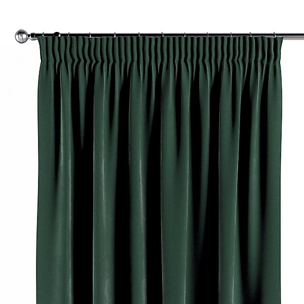 Vorhang mit Kräuselband, dunkelgrün, Velvet (704-25) günstig online kaufen