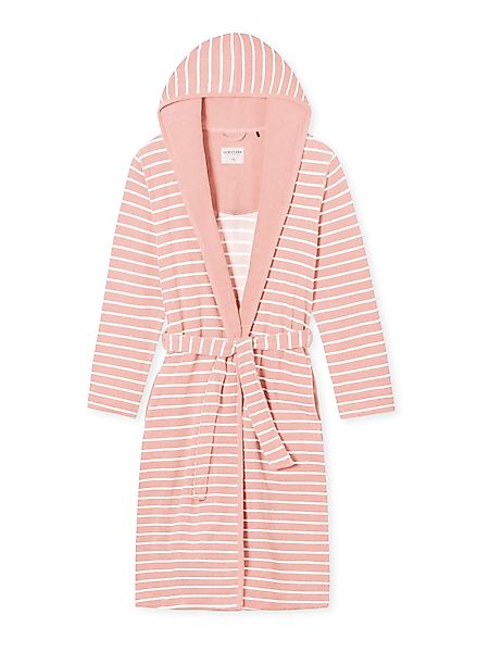 Schiesser Bademantel "Feather Terry", Bindegürtel, Kapuze, Seitentaschen, R günstig online kaufen