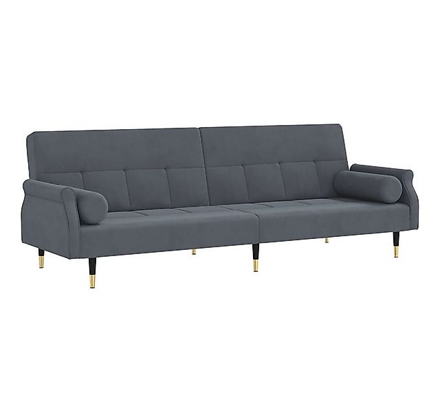 vidaXL Sofa Schlafsofa mit Kissen Dunkelgrau Samt günstig online kaufen