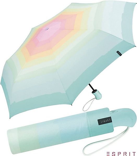 Esprit Taschenregenschirm Easymatic Light Auf-Zu Automatik Rainbow Dawn, st günstig online kaufen