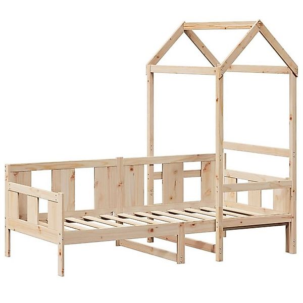 vidaXL Bett Tagesbett mit Dach 90x200 cm Massivholz Kiefer günstig online kaufen