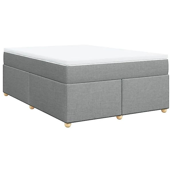 vidaXL Boxspringbett mit Matratze Hellgrau 140x190 cm Stoff 3285373 günstig online kaufen