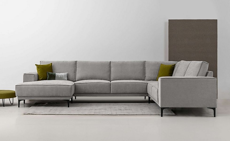 OTTO home Wohnlandschaft XXL Sofa Oland, Struktur, Flachgewebe, Luxus-Micro günstig online kaufen