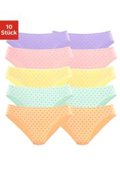 petite fleur Bikinislip 10er-Pack, aus elastischer Baumwolle günstig online kaufen