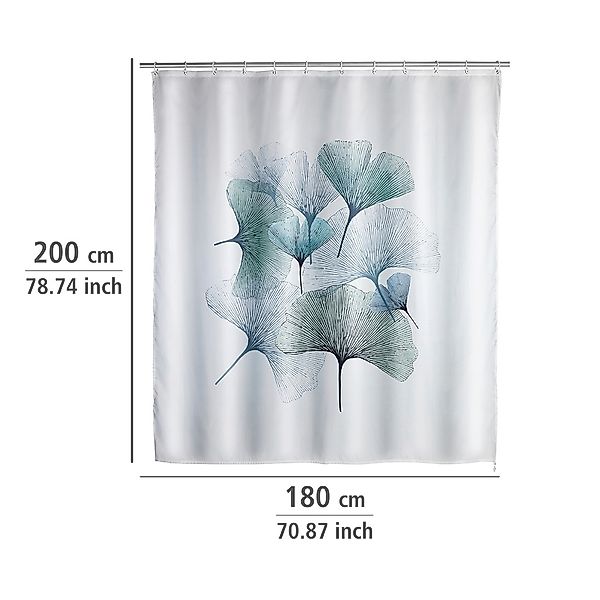 WENKO Duschvorhang Ginko Breite 180 cm, günstig online kaufen