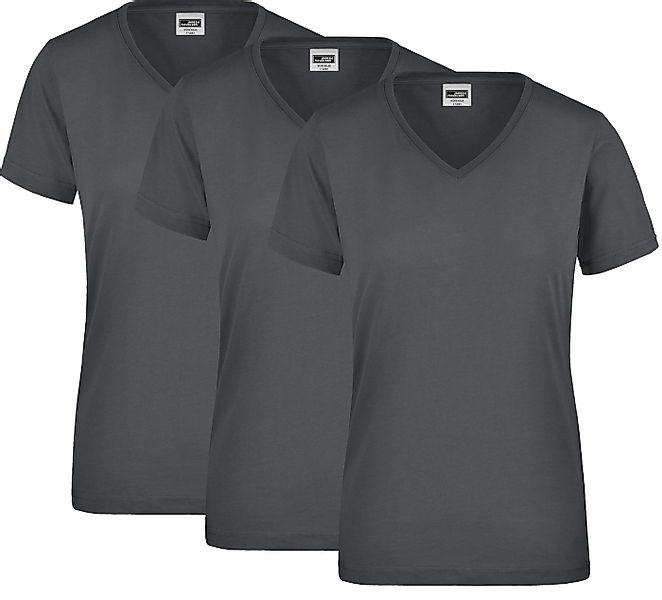 James & Nicholson T-Shirt 3er-Pack Strapazierfähiges und pflegeleichtes Dam günstig online kaufen