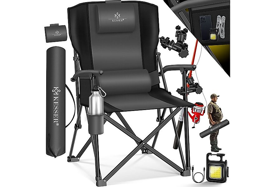 KESSER Campingstuhl Angelstuhl bis 160kg Faltstuhl Klappstuhl Gepolstert mi günstig online kaufen