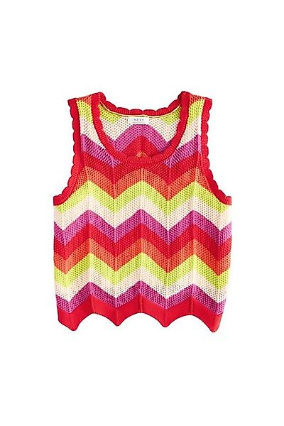 Next Trägertop Pullunder mit Zickzackhäkelmuster aus Baumwolle (1-tlg) günstig online kaufen