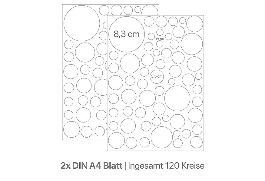 WANDKIND Wandtattoo Kreise Set 120 Stück V283 günstig online kaufen