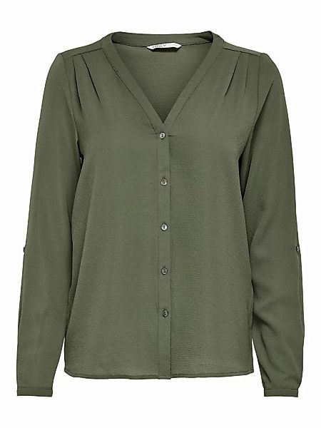 ONLY Lockeres Langarmhemd Damen Grün günstig online kaufen