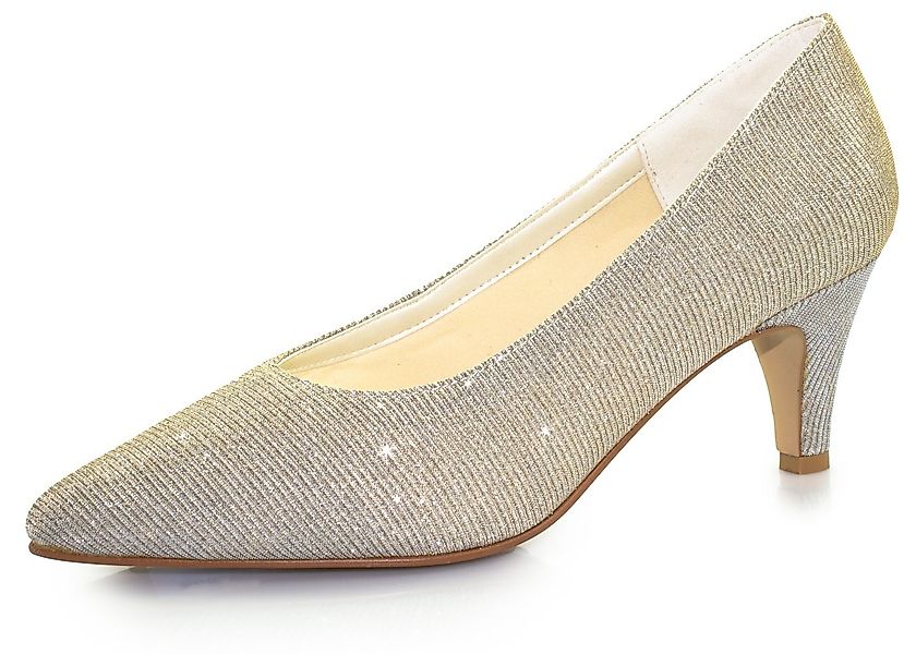 White Lady 939 ivory-gold Glitter Pumps günstig online kaufen