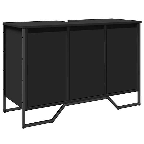 vidaXL Waschbeckenunterschrank Schwarz 91x35x60 cm Holzwerkstoff 848659 günstig online kaufen