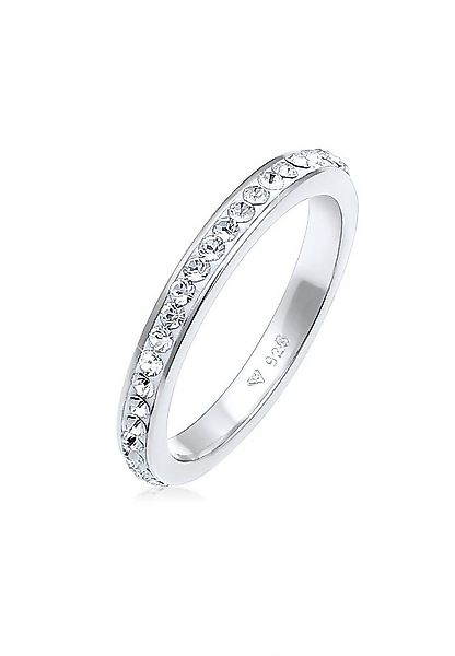 Elli Fingerring Bandring 925 Silber vergoldet, mit Kristallen von Swarovski günstig online kaufen