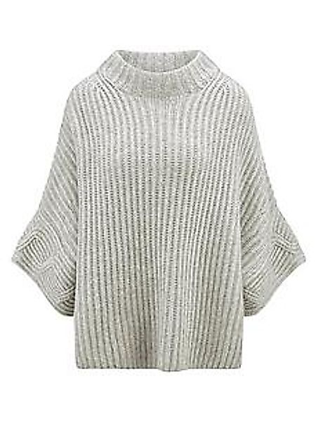 Pullover 3/4-Arm aus Schurwolle und Kaschmir include grau günstig online kaufen
