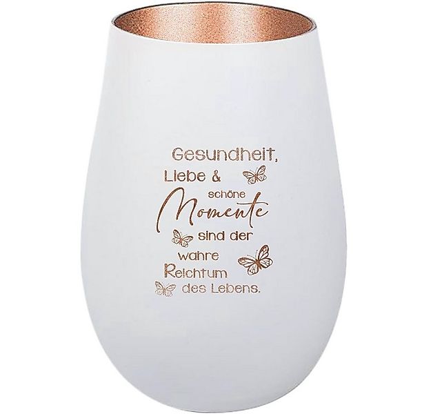 Der Porzellan-Laden Windlicht Handgraviertes Windlicht mit Lebensweisheit: günstig online kaufen