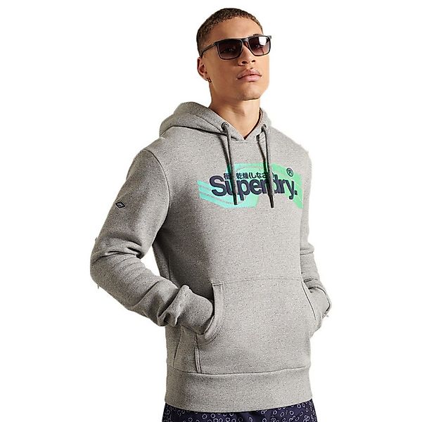 Superdry Core Logo Cali Brushback Sweatshirt L Grey Slub günstig online kaufen