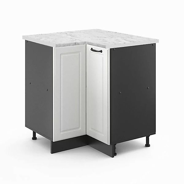 Vicco Eckunterschrank R-Line, Weiß Landhaus/Anthrazit, 75.6 günstig online kaufen