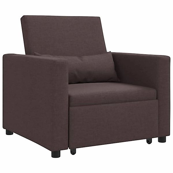 vidaXL Einzel-Schlafsofa mit Rädern Dunkelbraun 90 x 165 x 87 cm Stoff 4200 günstig online kaufen