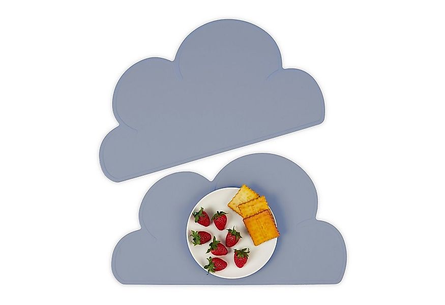 relaxdays Platzset Platzdeckchen Kinder 2er Set, Dunkelgrau günstig online kaufen