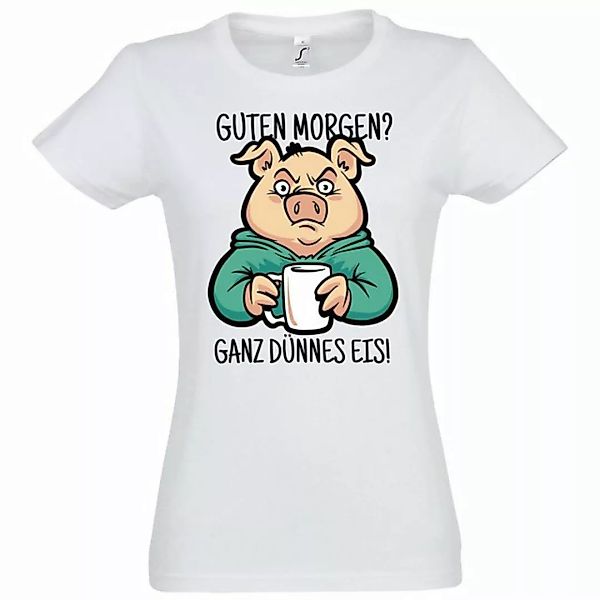 Youth Designz T-Shirt "Guten Morgen? Ganz Dünnes Eis!" Damen Shirt mit tren günstig online kaufen